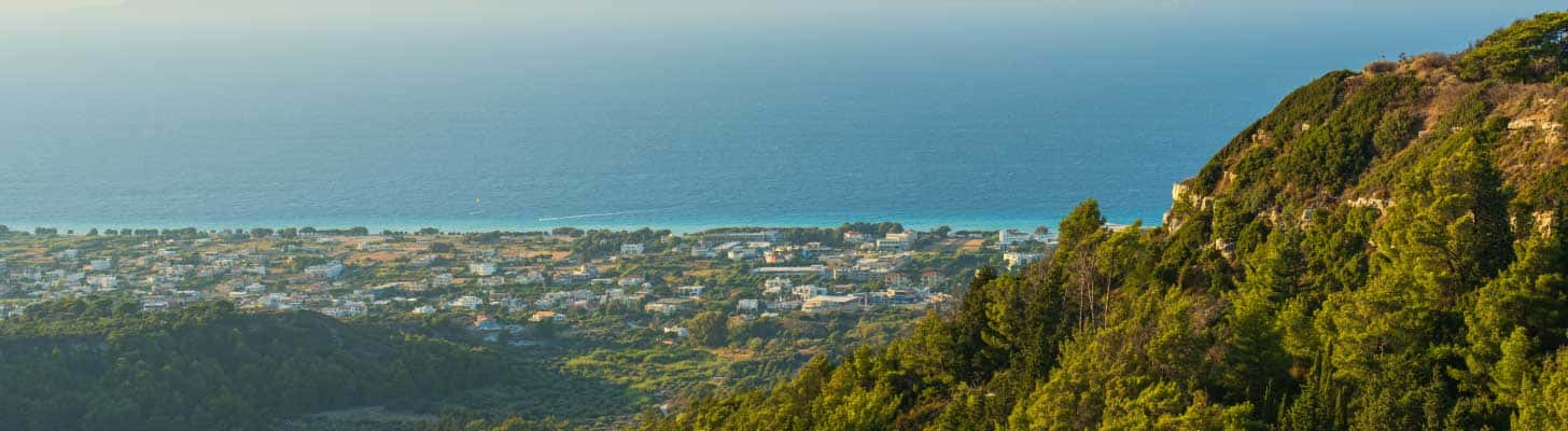View of Ialyssos from Mount Filerimos in Rhodes