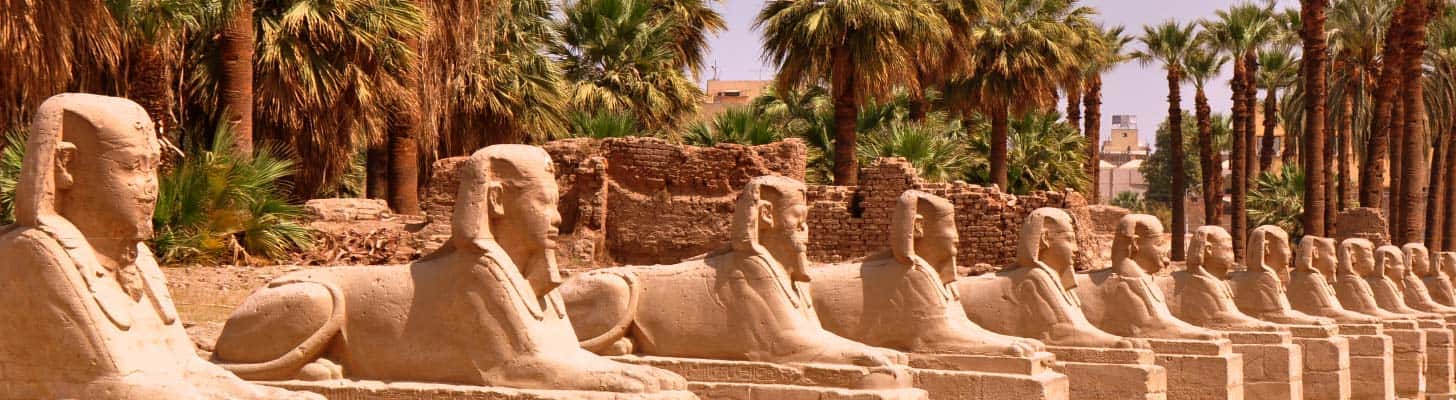 Avenue of Sphinxes in the Luxor Temple in Egypt