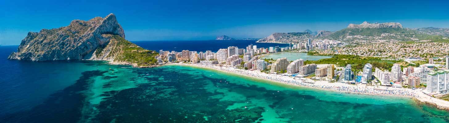 Coastline of Calpe in the Costa Blanca, Spain