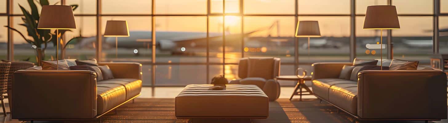 Luxury airport lounge