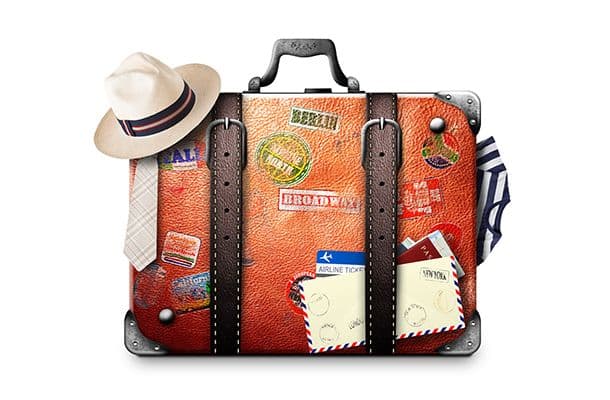 A travel suitcase