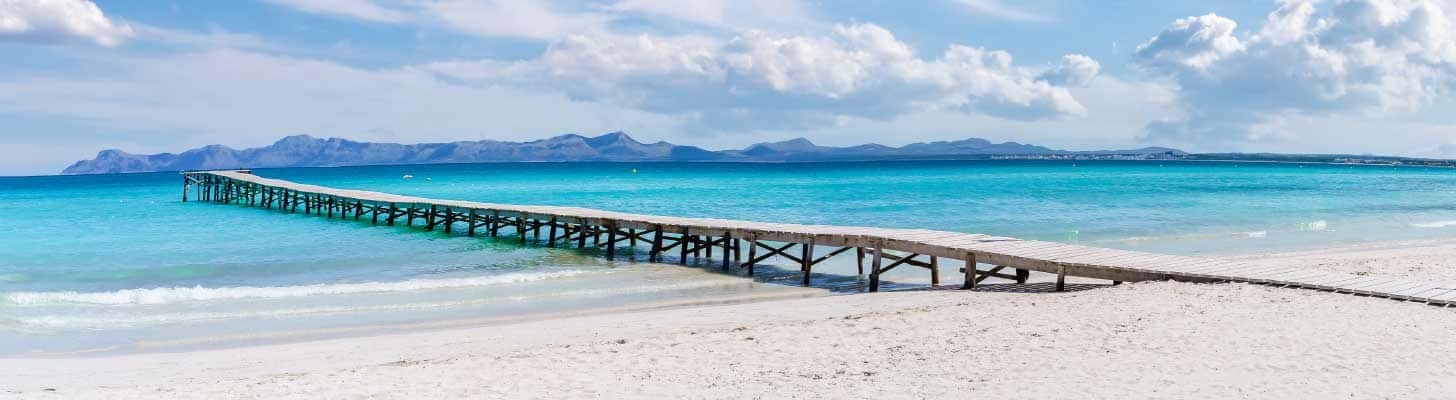 Pier at Playa de Muro beach in Majorca