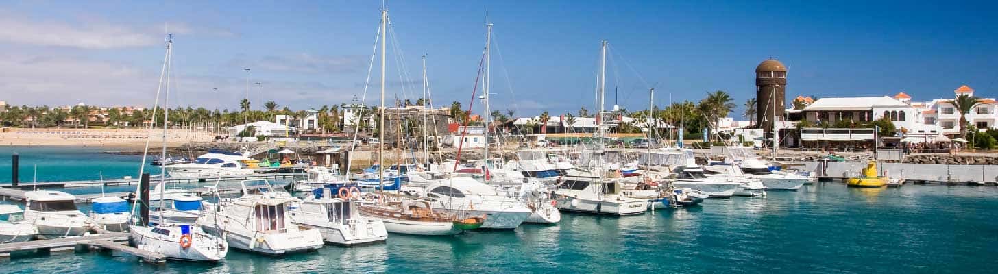 Boats in the harbour at Caleta de Fuste, Fuerteventura