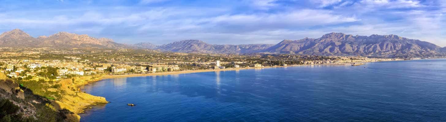 Sunrise over Altea bay in Costa Blanca