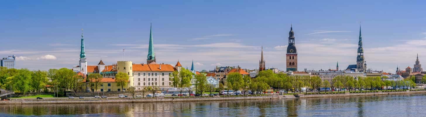Panoramic view of Riga in Latvia