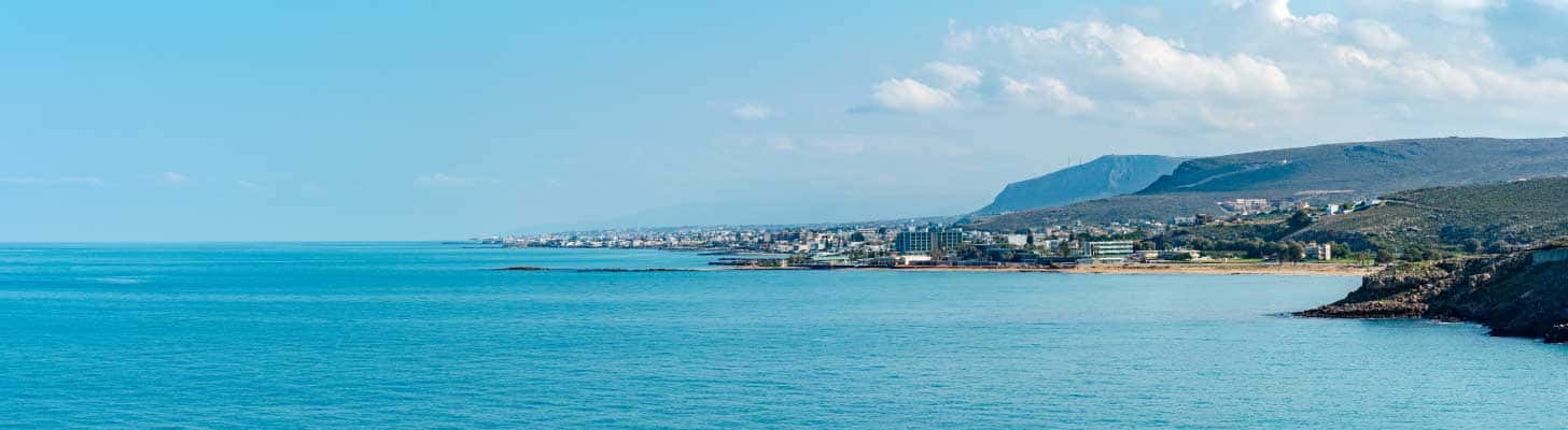 View along the coast of Kokkini Hani in Crete