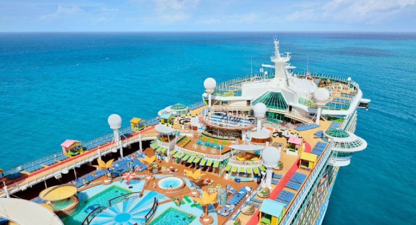 Top deck on the Freedom of the Seas