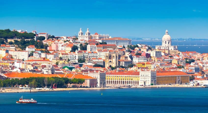 Panoramic view of the city of Lisbon