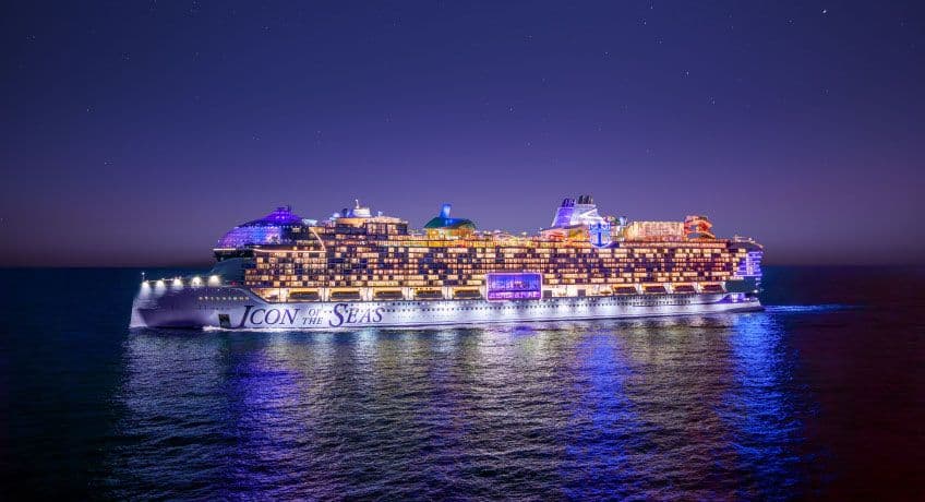 Icon of the Seas sailing at sea