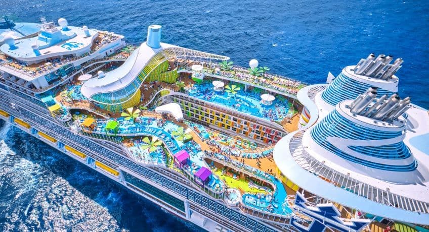 Top deck on the Icon of the Seas