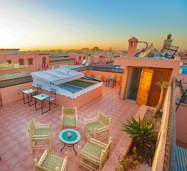 Restaurant, Riad Miel Et Une Nuit, Marrakech