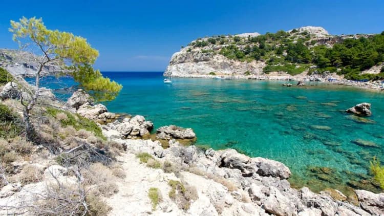Beach, Oleander, Rhodes