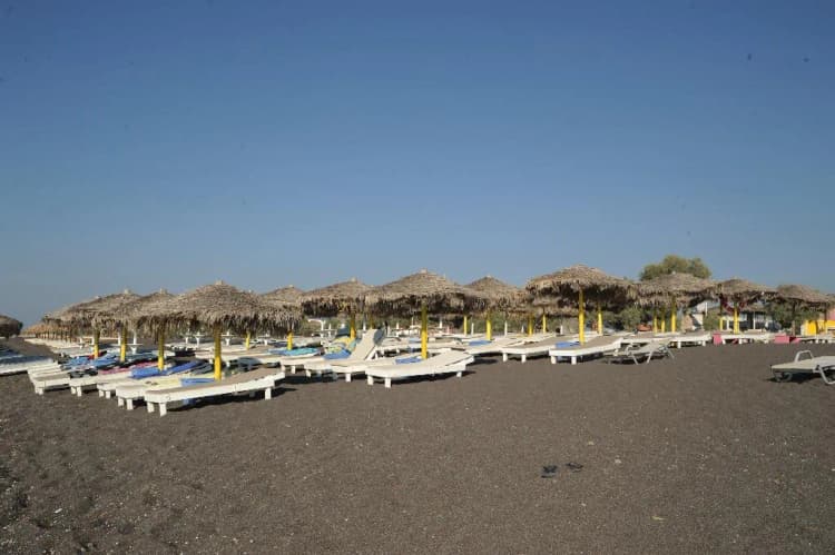 Beach, Perissa Bay, Santorini