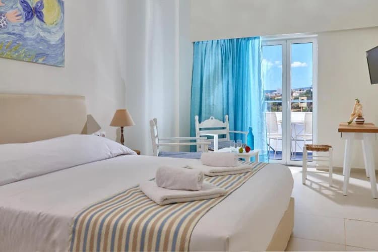 Double or Twin SUPERIOR SEA VIEW Room, Vasia Ormos Hotel, Crete