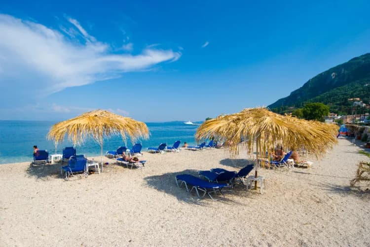 Beach, Potamaki Beach Hotel, Corfu