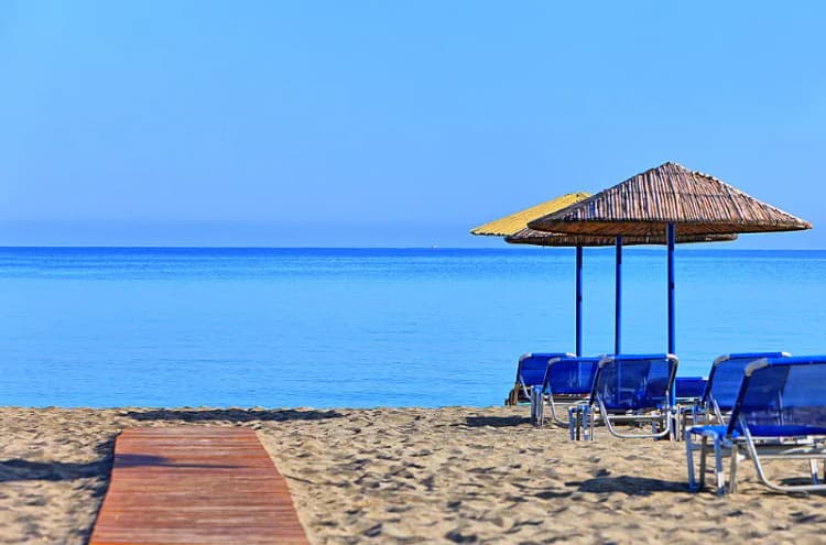 Beach, Santa Marina Beach, Crete