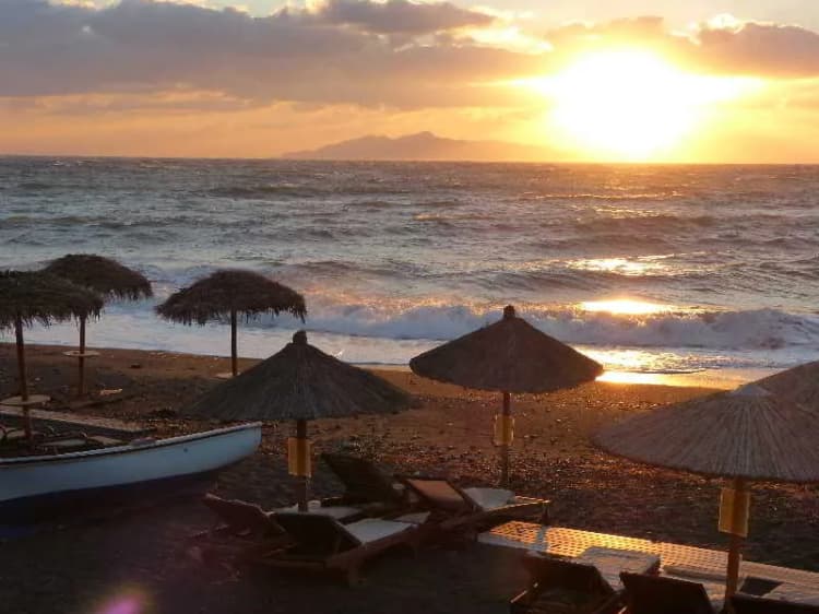 Beach, Black Sand Hotel, Santorini