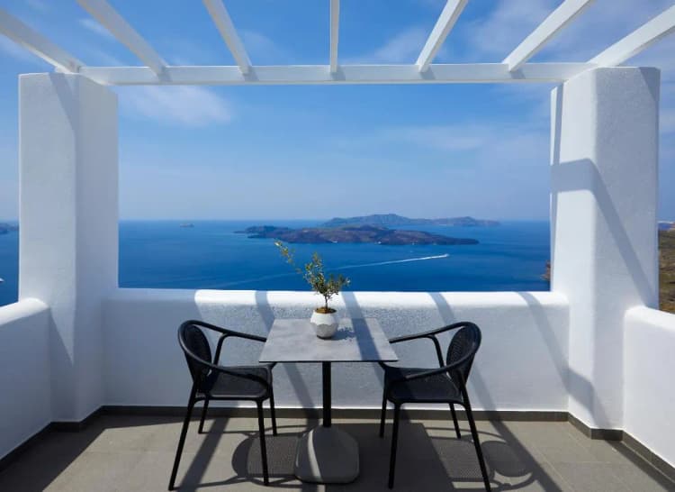 Double or Twin SEA VIEW WITH PRIVATE POOL Room, Petit Palace, Santorini