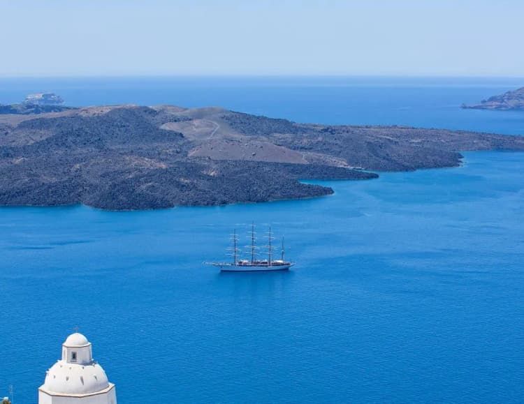 General view, Limestone, Santorini