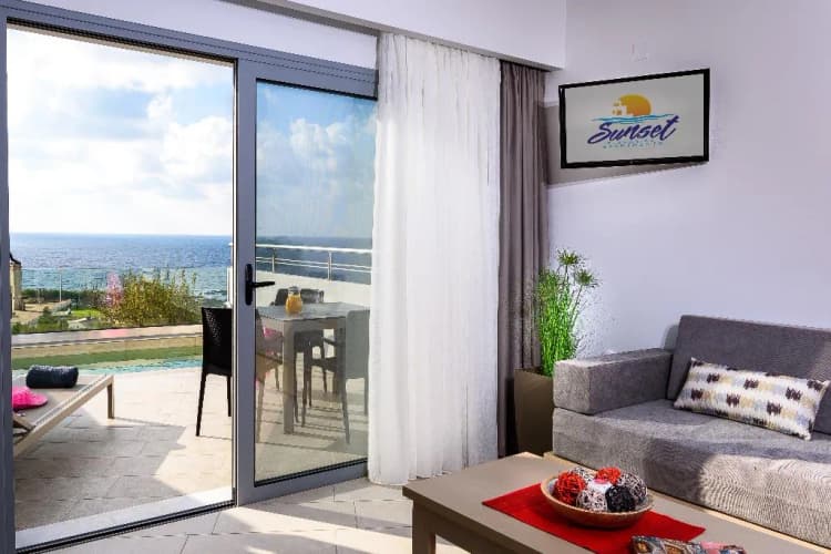 APARTMENT DELUXE SEA VIEW Room, Sunset Elafonisi Apartments, Crete