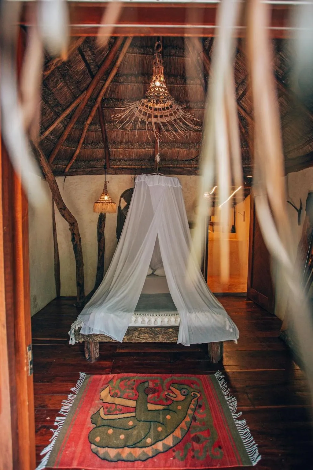 BUNGALOW QUEEN SIZE BED Room, Ikal Hotel Tulum, Cancun Area