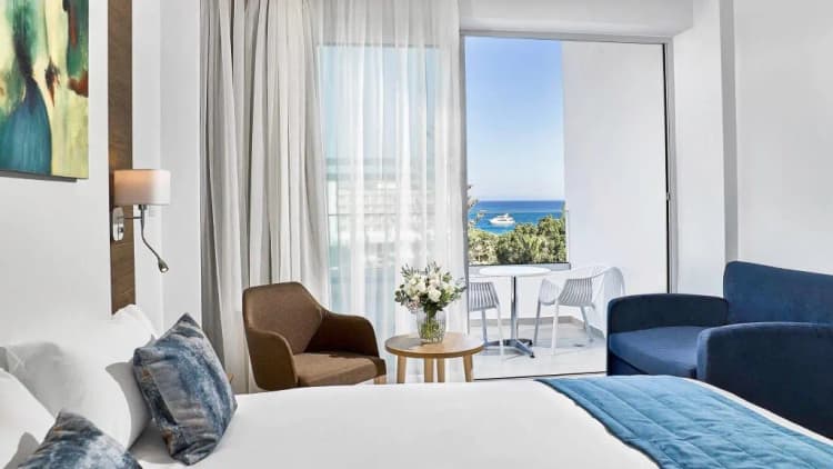Double or Twin SEA VIEW Room, Gaia Sun N Blue Hotel, Cyprus