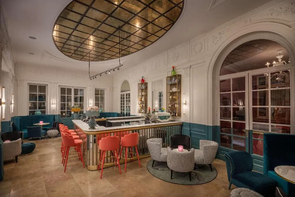 Bar, Anglo American Hotel Florence, Curio Collection, Florence