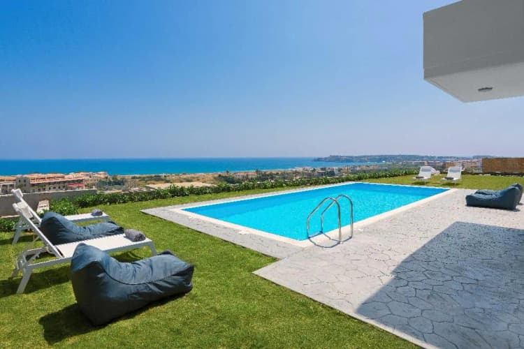 Pool, Hill and Sea View Villa, Rhodes