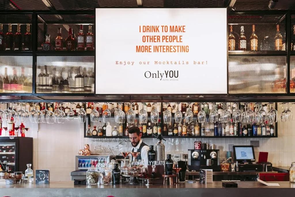 Bar, Only You Hotel Atocha, Madrid
