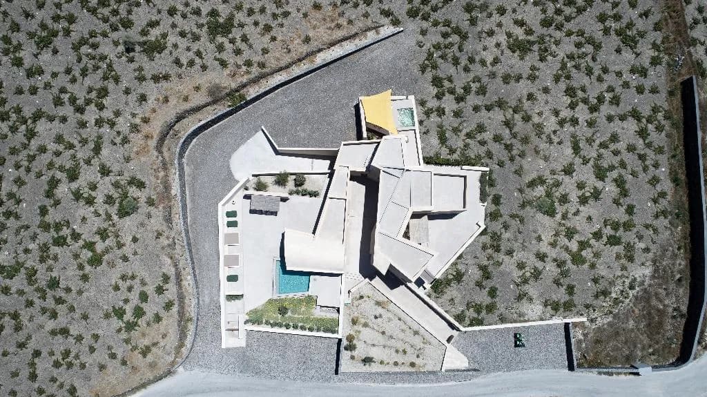 General view, Albus Villas Court, Santorini