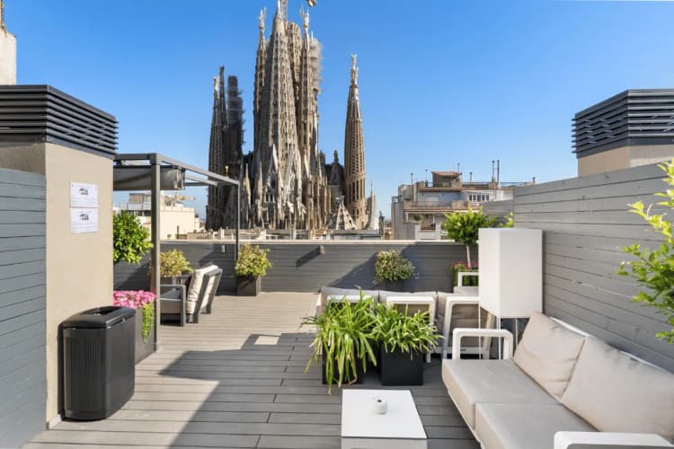 General view, Sensation Sagrada Familia, Barcelona