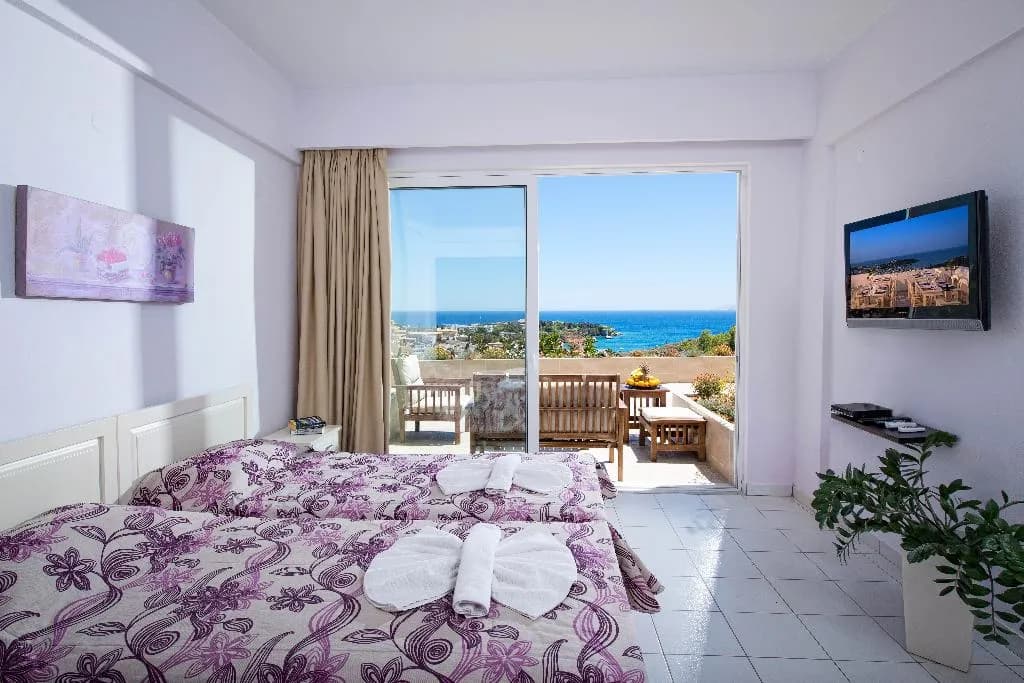 Double or Twin PREMIUM SEA VIEW Room, Sunday Life Hotel & Restaurant, Crete