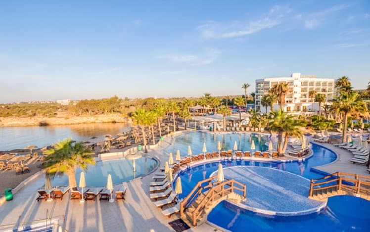 Pool area, Adams Beach Hotel, Cyprus