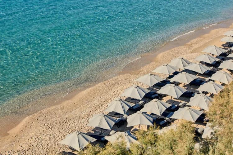 Beach, Myconian Avaton Resort, Mykonos