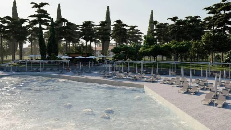 Beach, Hotel Pelegrin Plava Laguna, Istria
